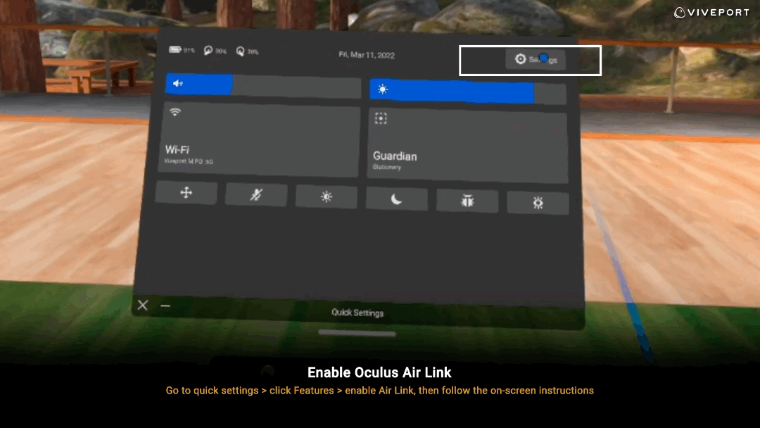 Viveport oculus link discount